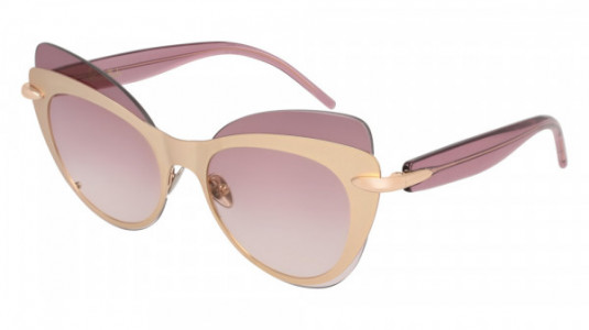 Pomellato PM0046S Sunglasses, 002 - GOLD with VIOLET temples and VIOLET lenses