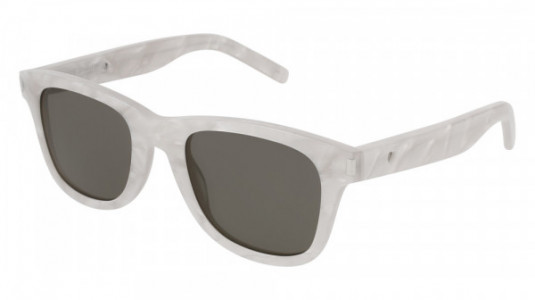 Saint Laurent SL 51 HEART PERF Sunglasses, 006 - WHITE with GREY lenses