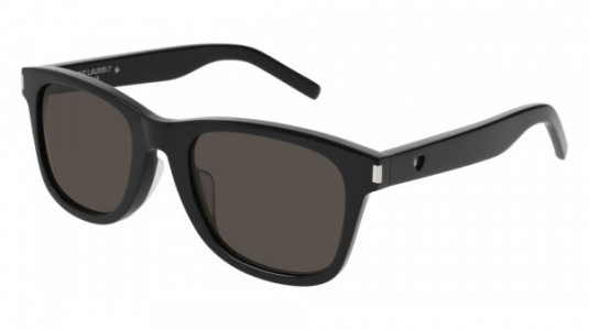 Saint Laurent SL 51 HEART PERF/F Sunglasses, 001 - BLACK with GREY lenses
