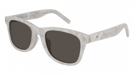 Saint Laurent SL 51 HEART PERF/F Sunglasses, 006 - WHITE with GREY lenses