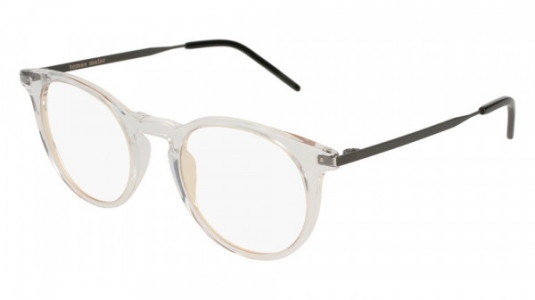 Tomas Maier TM0044O Eyeglasses, 001 - CRYSTAL with RUTHENIUM temples