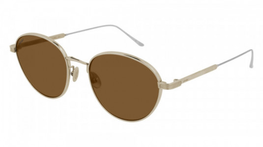 Cartier CT0009S Sunglasses, 006 - SILVER with GOLD temples and SILVER lenses