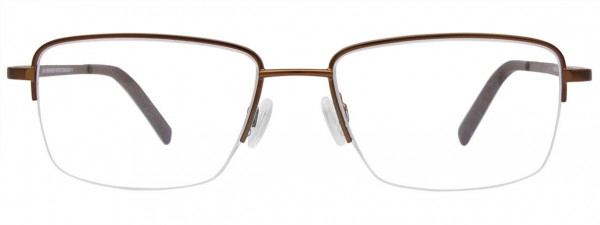 EasyClip EC465 Eyeglasses, 010 - Satin Golden Brown & Steel