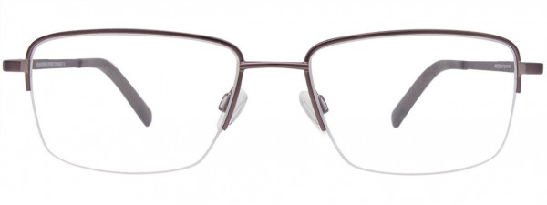 EasyClip EC465 Eyeglasses, 020 - Satin Steel & Black