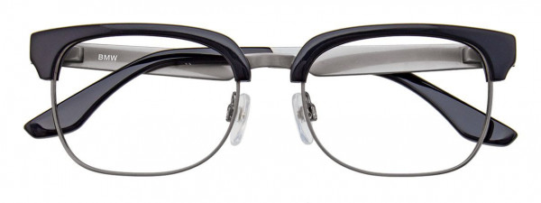 BMW Eyewear B6052 Eyeglasses, 090 - Black & Steel