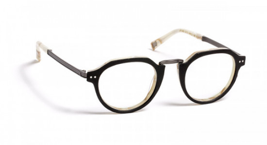 J.F. Rey JF1455 Eyeglasses, BLACK LEATHER/IVORY (0010)