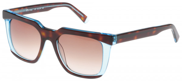 Exces Exces Riley Sunglasses, TORTOISE-CRYSTAL BLUE/BROWN GRADIENT LENSES (179)