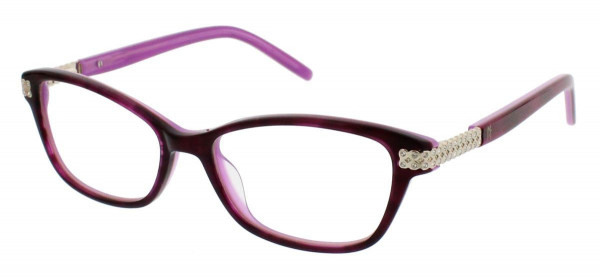 Jessica McClintock JMC 4047 Eyeglasses, Wine Laminate
