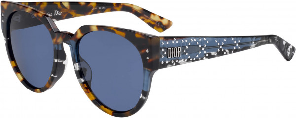 Christian Dior LADYDIORSTUDS 3F Sunglasses, 0JBW Blue Havana