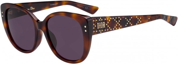 Christian Dior LADYDIORSTUDS 4F Sunglasses, 02IK Havana Gold