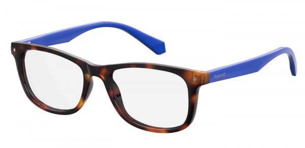 Polaroid Core PLD D813 Eyeglasses, 0IPR HAVANA BLUE
