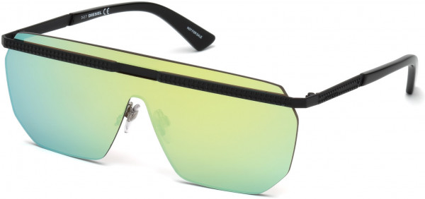 Diesel DL0259 Sunglasses, 93Q - Shiny Light Green / Green Mirror Lenses