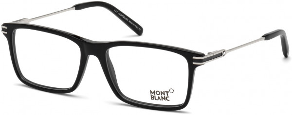 Montblanc MB0723 Eyeglasses, 001 - Shiny Black
