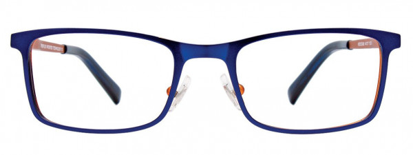 EasyClip EC492 Eyeglasses, 050 - Matt Blue & Matt Orange