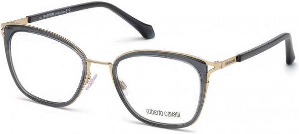 Roberto Cavalli RC5071 Maremma Eyeglasses, 020 - Shiny Transp. Grey, Shiny Pink Gold