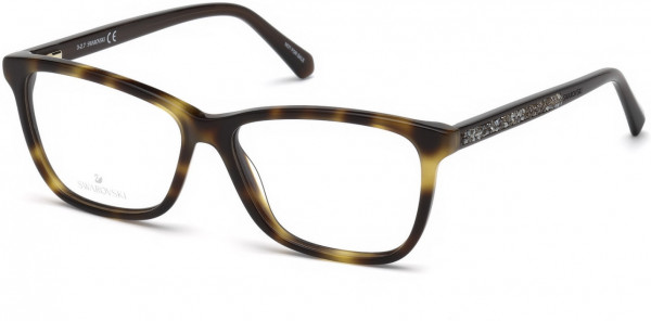 Swarovski SK5265-F Eyeglasses, 052 - Dark Havana