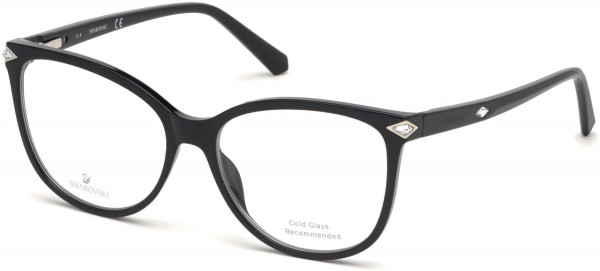 Swarovski SK5283-F Eyeglasses, 001 - Shiny Black