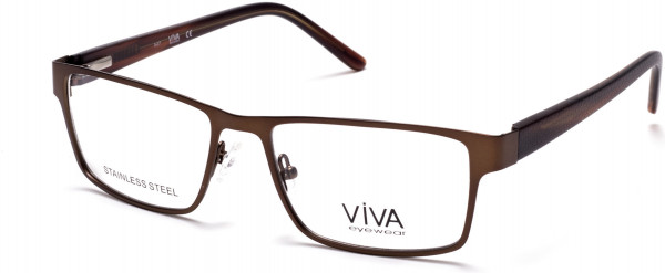 Viva VV4035 Eyeglasses, 049 - Matte Dark Brown