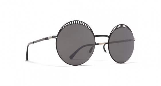 Mykita STUDIO1.4 Sunglasses, S15 BLACK/SILVER - LENS: MIRROR BLACK