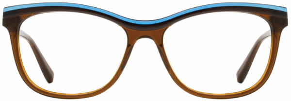 Cinzia Designs CIN-5088 Eyeglasses, 1 - Caramel / Coastal Teal