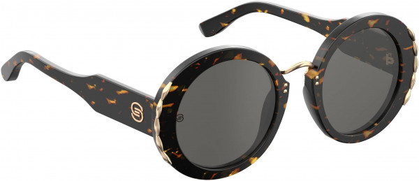 Elie Saab ES 013/S Sunglasses, 0086 Dark Havana