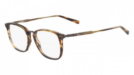 Ferragamo SF2822 Eyeglasses, (216) STRIPED BROWN