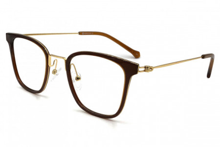 Eyecroxx EC553T Eyeglasses, C3 Chestnut Gold