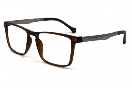 Eyecroxx EC558U Eyeglasses, C2 Brown Steel