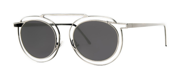 Thierry Lasry Potentially Sunglasses, 500 GREY - Silver w/ Flat Solid Grey Lenses