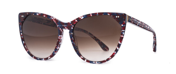 Thierry Lasry Swappy Sunglasses, C31 - Burgundy & Blue Pattern