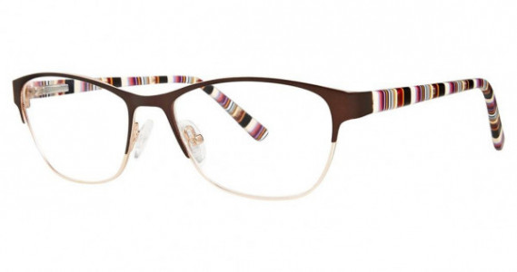 Genevieve SUBLIME Eyeglasses, Matte Brown/Gold