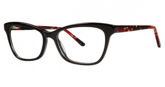 Genevieve GYPSY Eyeglasses, Black/Burgundy