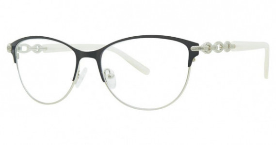 Genevieve Captivate Eyeglasses, matte black/silver