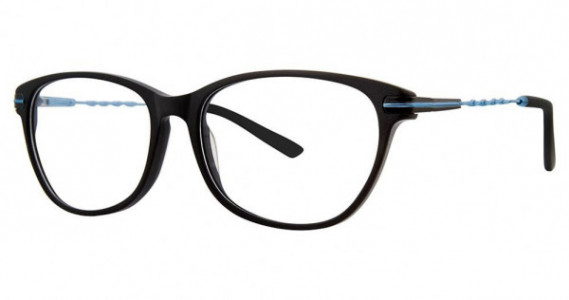 Genevieve Dynamic Eyeglasses, black matte/blue