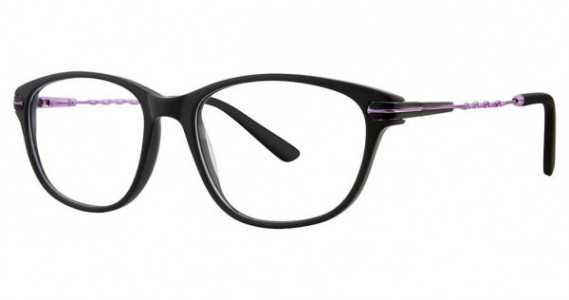 Genevieve Dynamic Eyeglasses, black matte/purple