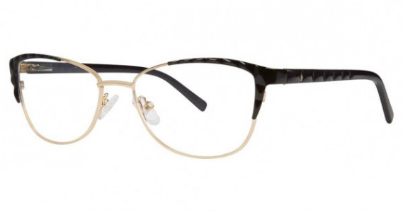 Genevieve Prominent Eyeglasses, black/gold