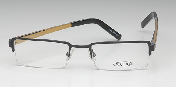 Axebo Bronco Eyeglasses, 1-Black/Satin Gold