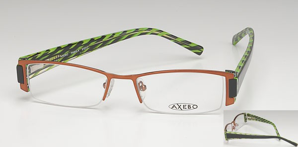 Axebo Fabala Eyeglasses, 3-Brown/Green/Black