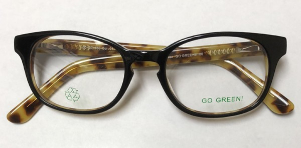 Go Green GG100 Eyeglasses, 1-Black/Demi Layer