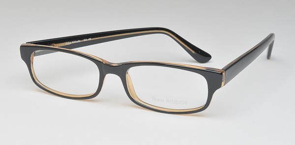 New Attitude NA49 Eyeglasses, 3-Black/Brown