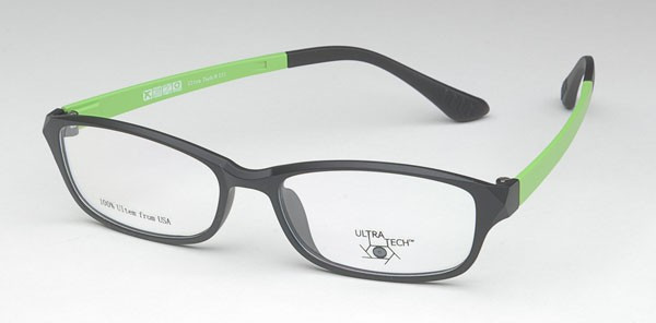 Ultra Tech UT111 Eyeglasses, 2 - Satin Black/Lime Green