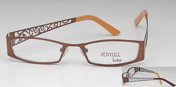 Unique Designs Whimsy Eyeglasses, Brown/Teal
