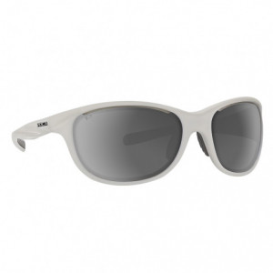 VOCA Twister Sunglasses, Matte White/RGO Polarized Smoke