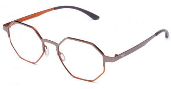 adidas Originals AOM006O Eyeglasses, Gun Metal/Orange .078.055