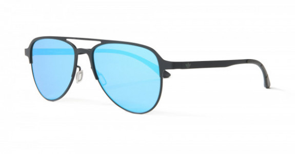 adidas Originals AOM005 Sunglasses, Black (Multi Layer Mirrored/Sky Blue) .009.000