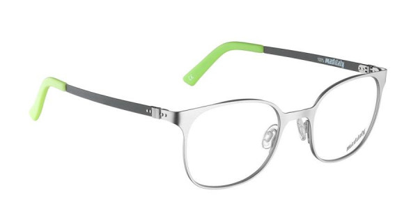 Mad In Italy Tione Eyeglasses, Silver & Green - G01