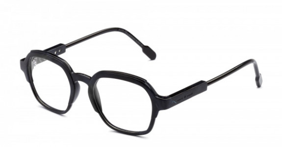 Italia Independent Oliver Eyeglasses, Black/Grey Acetate .009.071