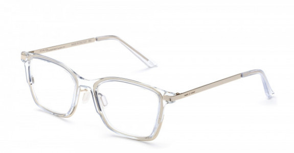 Italia Independent Dan Eyeglasses, Crystal/Gold .012.120