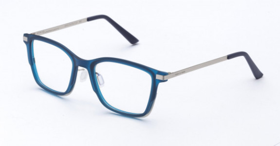 Italia Independent Dan Eyeglasses, Dark Blue/Silver .021.075