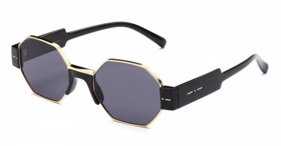 Italia Independent Raymond Sunglasses, Black Glossy (Full/Grey) .009.GLS